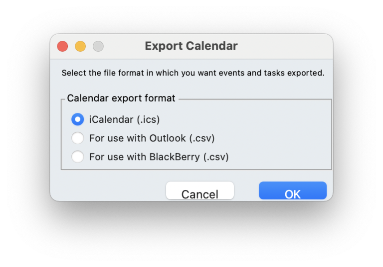 Zimbra Importing a Calendar from FirstClass UNA Help