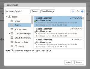 Zimbra - Attaching an email to an email - UNA Help